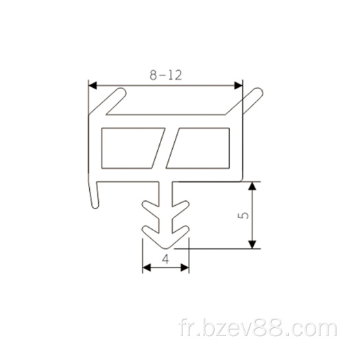 Joint de vitrage pour porte en bois